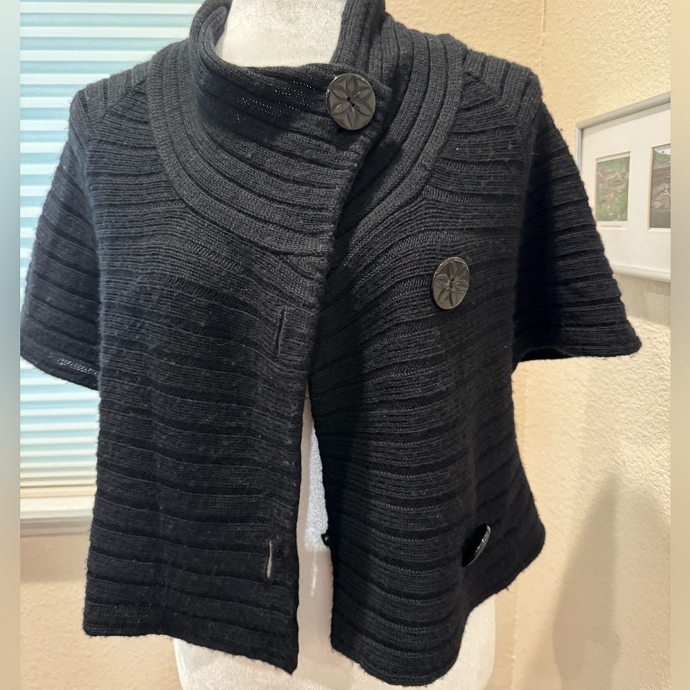 Anthropologie MOTH Black Buttoned Women's Cardigan/Poncho